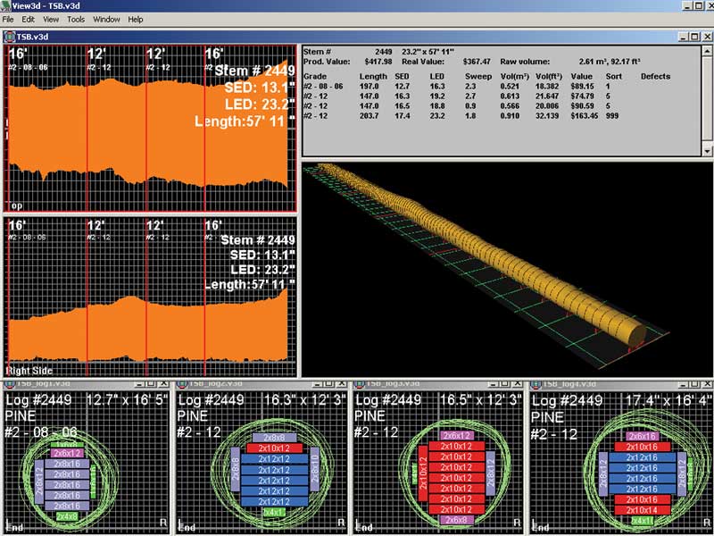 Optimisation du tronçonnage USNR scierie 2