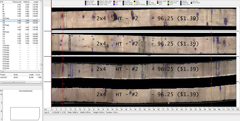 Optimiseur d'ébouteuse « Sawmill Suite » USNR scierie 2